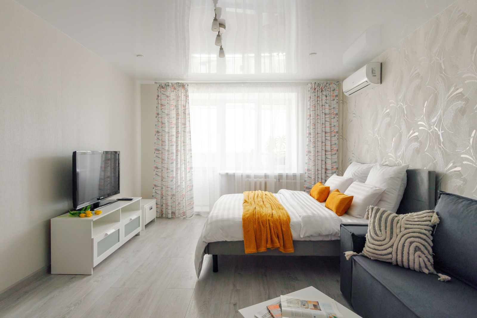 Светлая 1-ком квартира